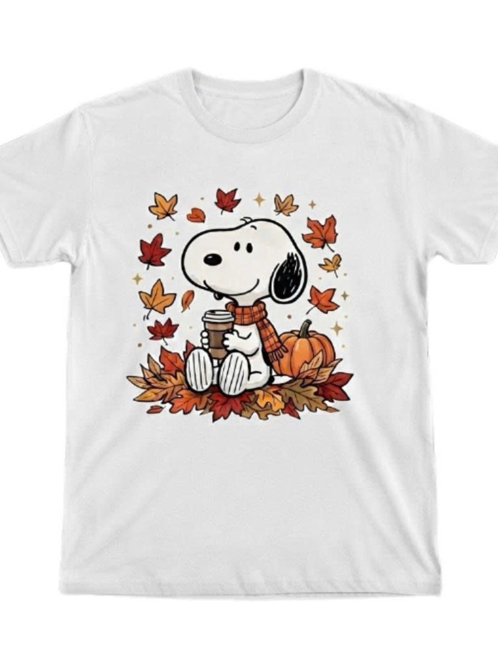 Fall Shirt Snoopy Cute Popular Trending Dog Mom Short Sleeve T-shirt Fall Leaves